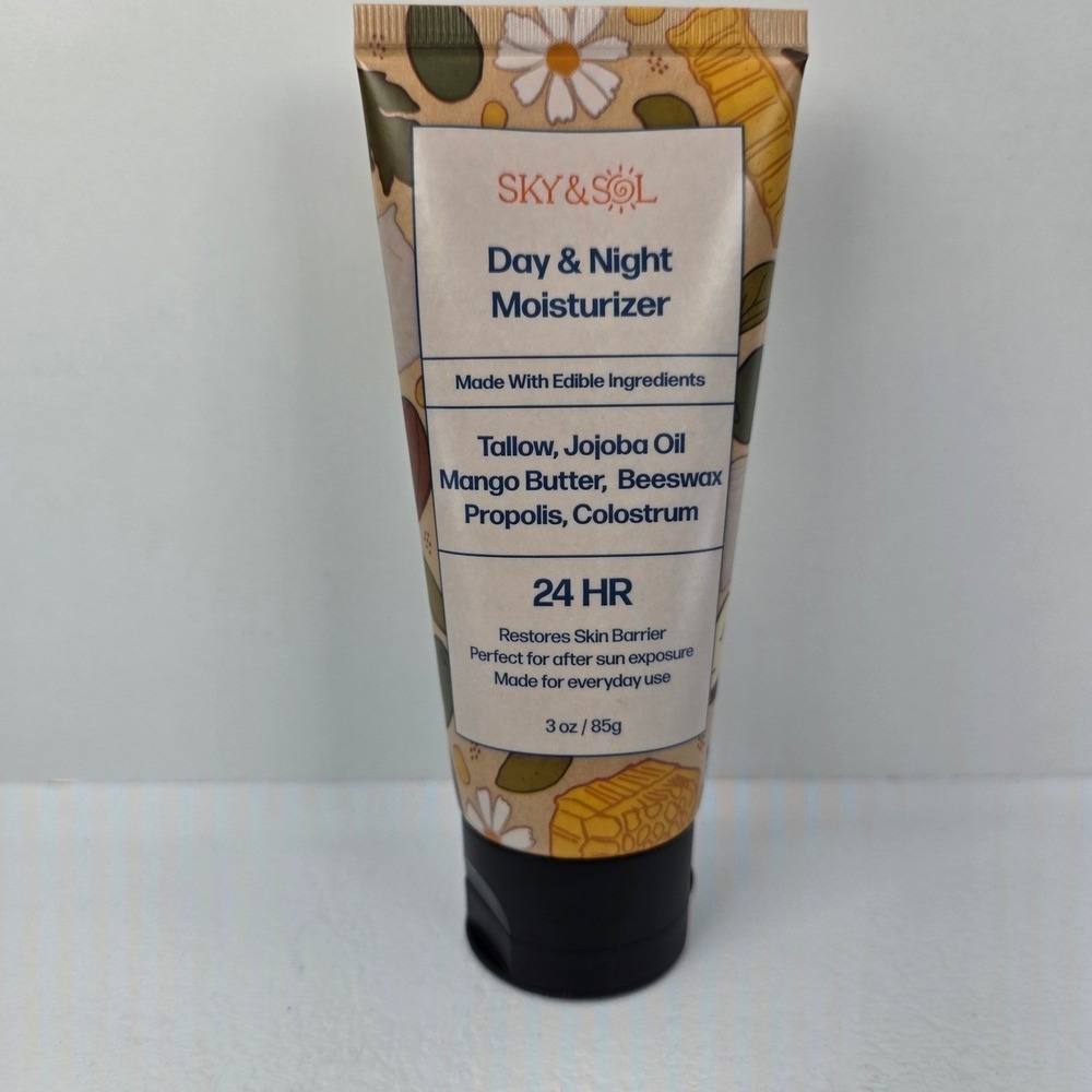 3 Pk Sky & Sol Day & Night‎ Moisturizer 3oz Tallow Jojoba Mango Butter Hydration